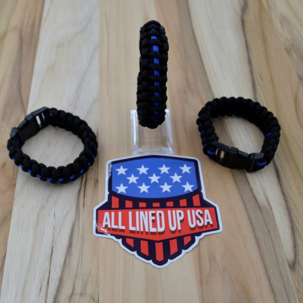 Thin Blue Line Paracord Bracelet